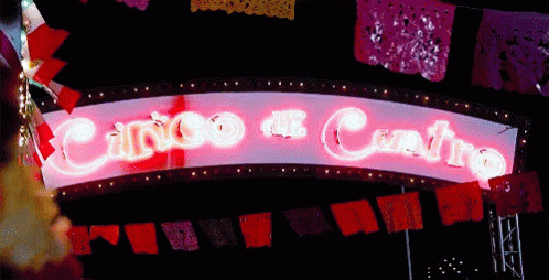 Neon Sign Says Cinco De Cuatro