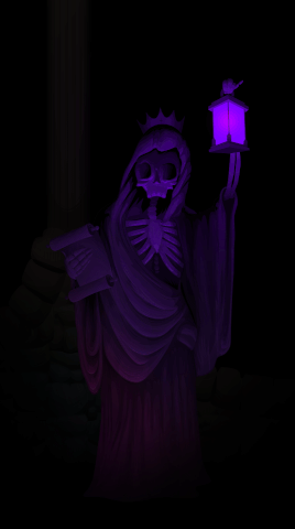 Neon Violet Grim Reaper GIF