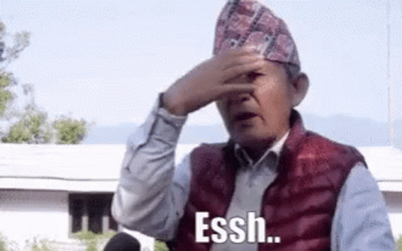 Nepal Man Face Palm Gif