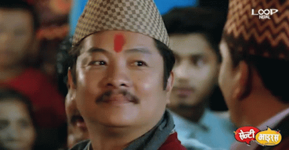 Nepal Man Glares Gif