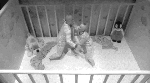 Nepo Baby Fighting In A Crib GIF