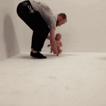 Nepo Baby Teaching To Walk GIF