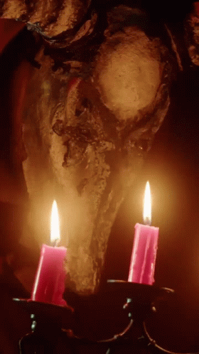 Nerd Alert Lighted Candle Cave Monster GIF