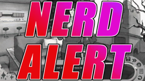 Nerd Alert Rainbow Text Digital Art GIF