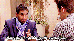 Nerd Alert Aziz Ansari Parks And Recreation GIF