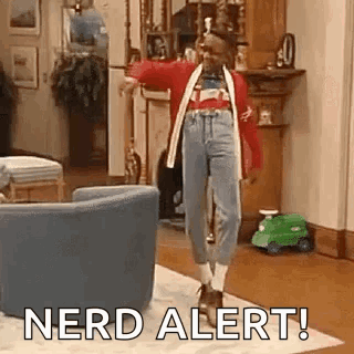 Nerd Alert Funny Walk Steve Urkel Meme GIF