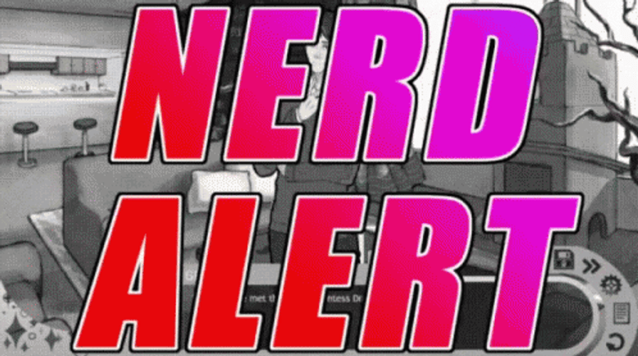 Nerd Alert Rainbow Text Digital Art GIF