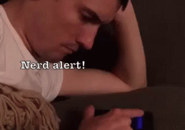 Nerd Alert Texting On Phone GIF
