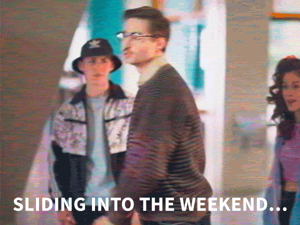 Nerd Awkward Funny Dance Sliding Into Weekend GIF