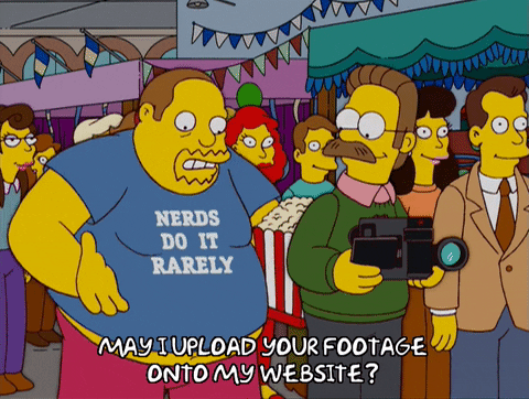 Nerd Comic Guy Revealing Self The Simpsons GIF
