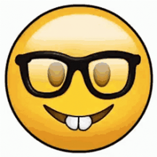 Nerd Emoji Buck Teeth GIF