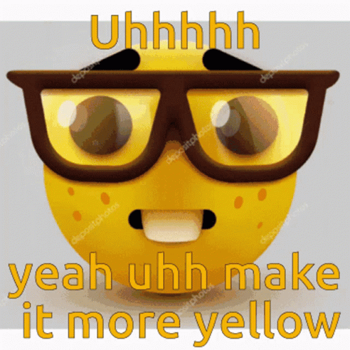 Nerd Emoji Make It More Yellow GIF