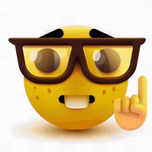 Nerd Emoji Turned To Guy In Glasses Meme GIF