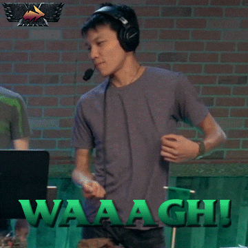 Nerd Gamer Rallying Crowd Fist Pump GIF