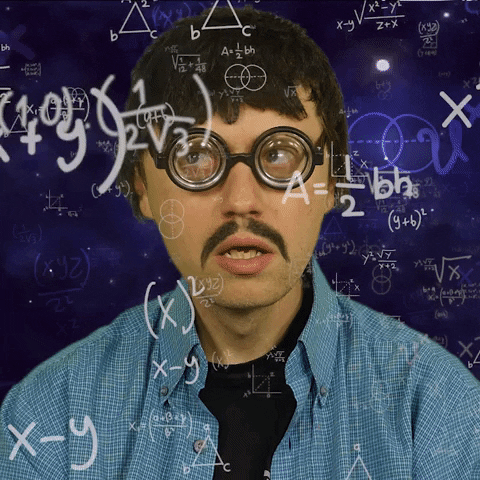Nerd Guy Calculating Numbers GIF