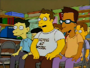 Nerd Mein Bratwurst Laughing The Simpsons GIF