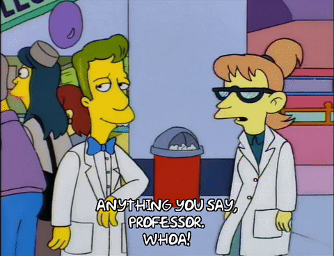 Nerd Professor Frink Assisted The Simpsons GIF