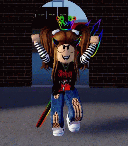 Nerd Roblox Girl Celebratory Dance GIF