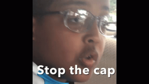 Nerdy Boy Saying Stop The Cap GIF