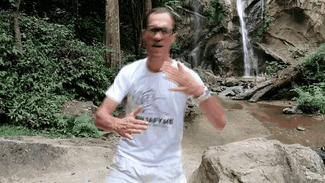 Nerdy Guy Ninja Skills GIF
