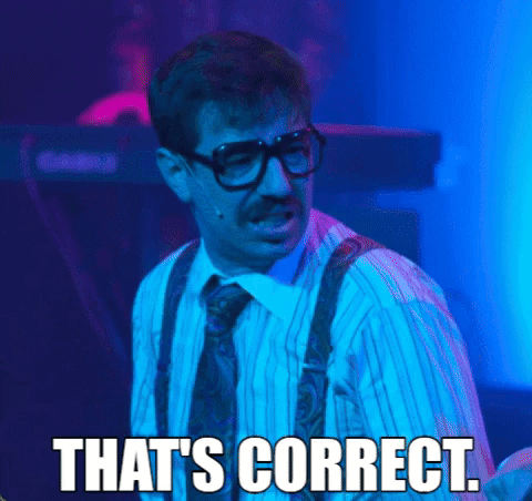 Nerdy Guy That's Correct GIF