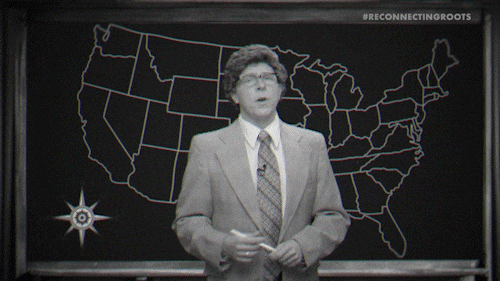 Nerdy Weatherman Black And White Clip GIF