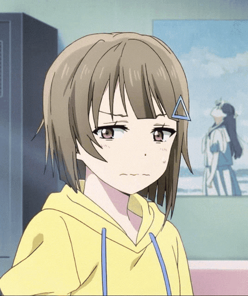Nervous Anime Girl Stare GIF