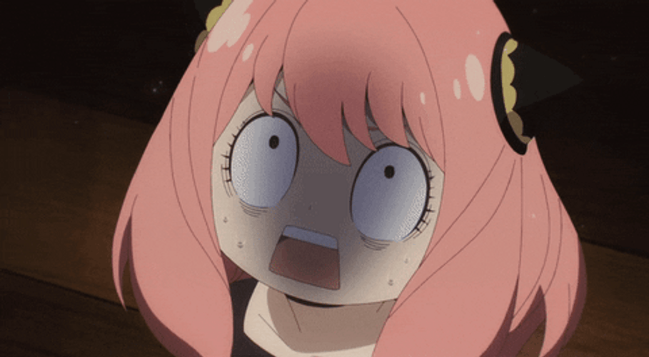 Nervous Anya Forger Scared Reaction GIF