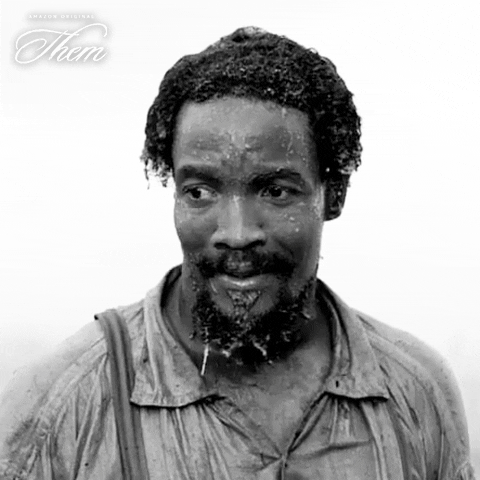 Nervous Black Man Drenched In Water GIF