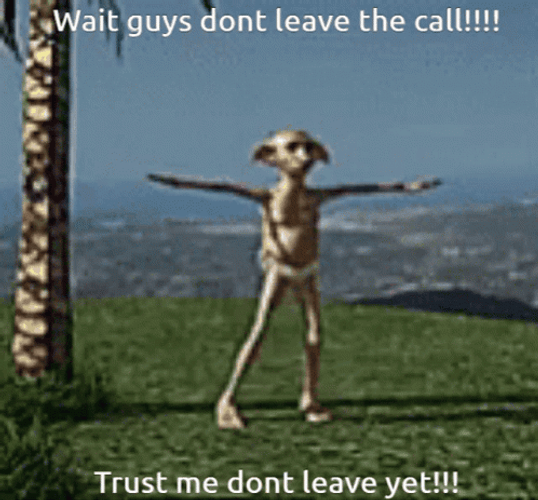 Nervous Dobby Don't Leave Yet GIF