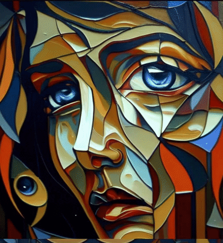 Nervous Expression Abstract Eye Fine Art GIF