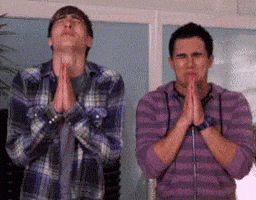Nervous Friends Praying Desperately Meme GIF