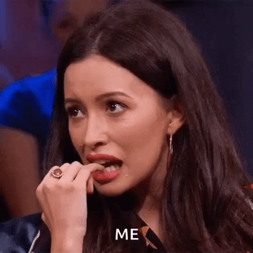 Nervous Girl Nail Biting Me GIF