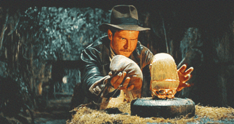 Nervous Indiana Jones GIF