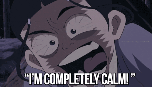 Nervous Katara I'm Completely Calm GIF