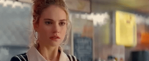 Nervous Lily James GIF
