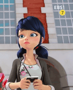 Nervous Marinette Running Away GIF