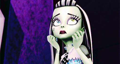 Nervous Monster High Frankie Stein GIF