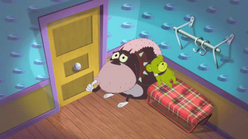 Nervous Oggy Bob Sucking Thumb GIF