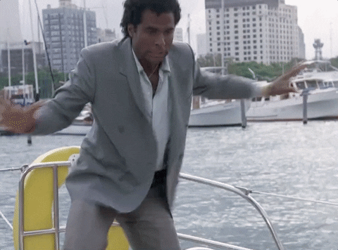 Nervous Ricardo Tubbs Backing Away Miami Vice GIF