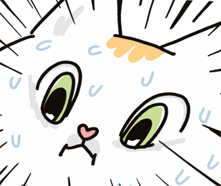 Animated Cute Cat Nervous Sweat GIF