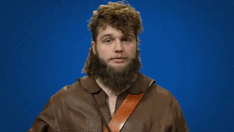 Curly Hair Guy's Nervous Sweat GIF