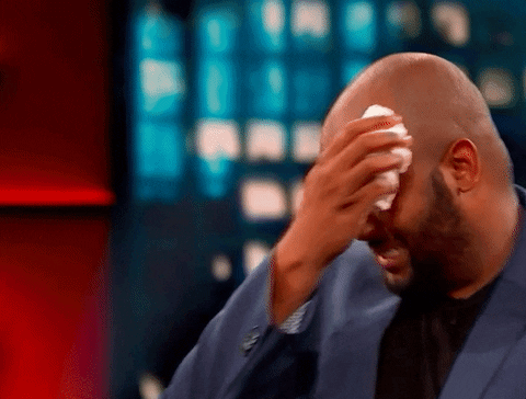 Beard Guy Wiping His Nervous Sweat GIF