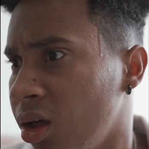 Black Man Nervous Sweat GIF