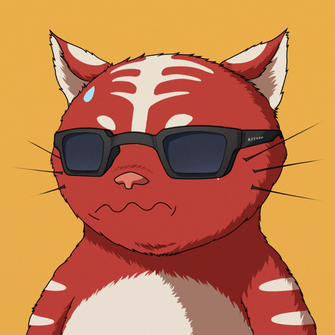 Nervous Sweating Cat With Sunglasses GIF