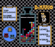 Nes Dr. Mario Tetris Battle GIF