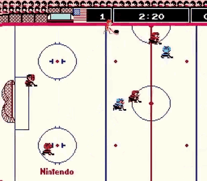 Nes Hockey Video Game GIF