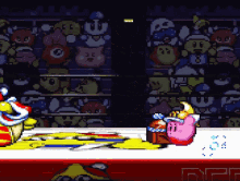 Nes Kirby Fighting King Dedede GIF
