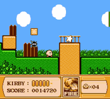 Nes Kirby Riding A Star GIF