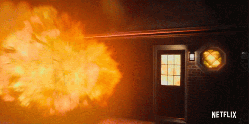 Netflix Ad Explosion in Front of House